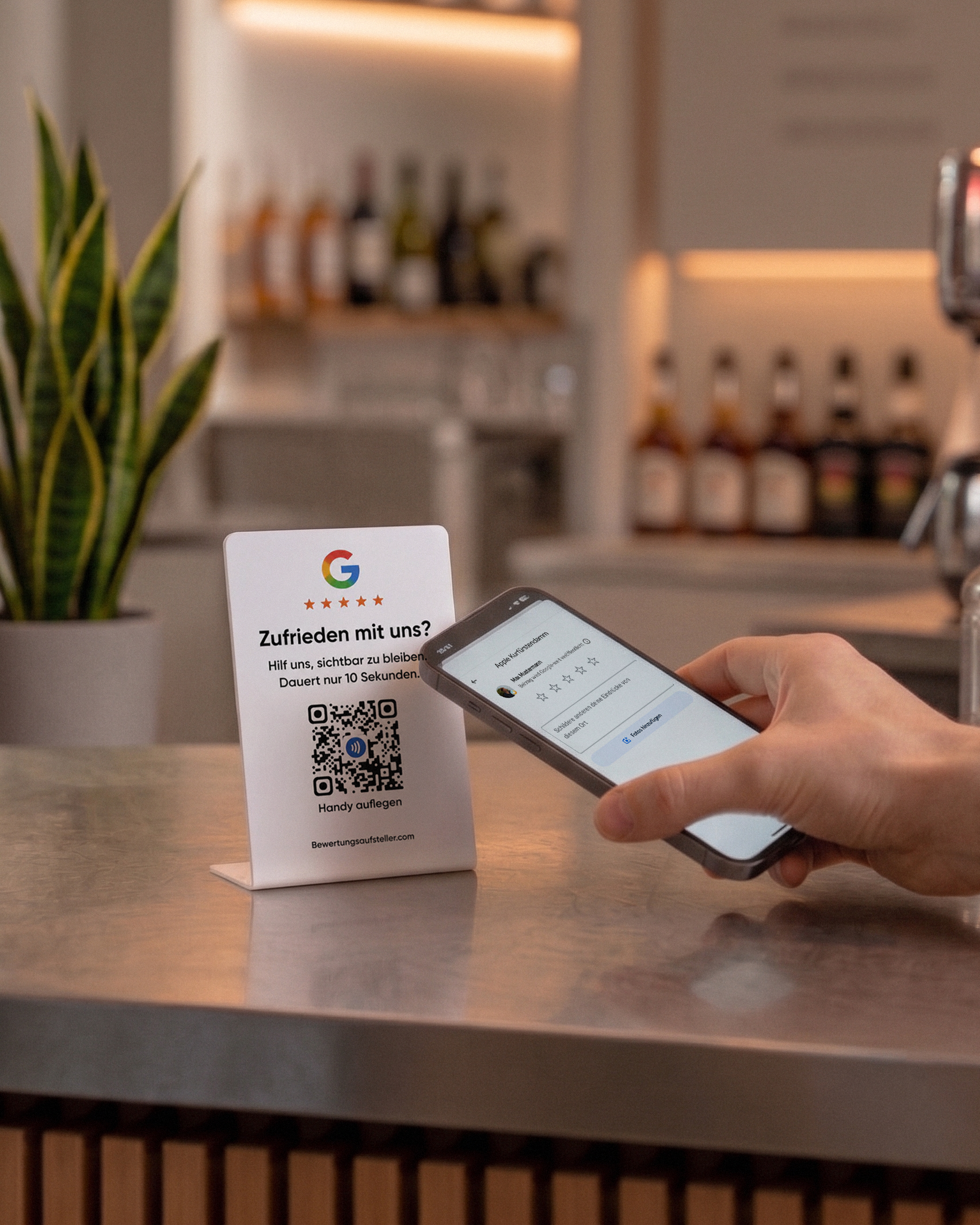 Google Bewertungsaufsteller