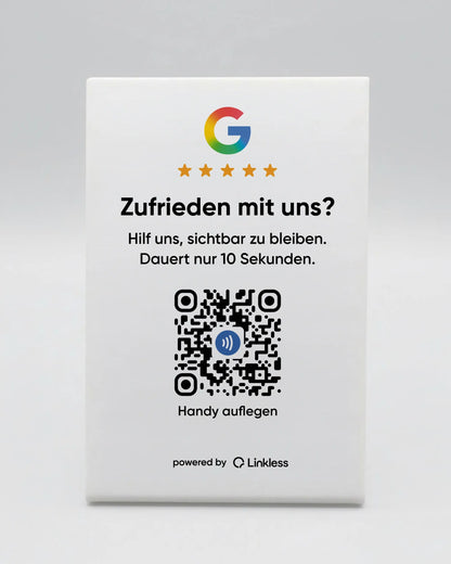 Google Bewertungsaufsteller | Smarter NFC- & QR Code