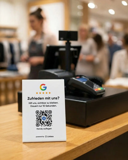 Google Bewertungsaufsteller | Smarter NFC- & QR Code